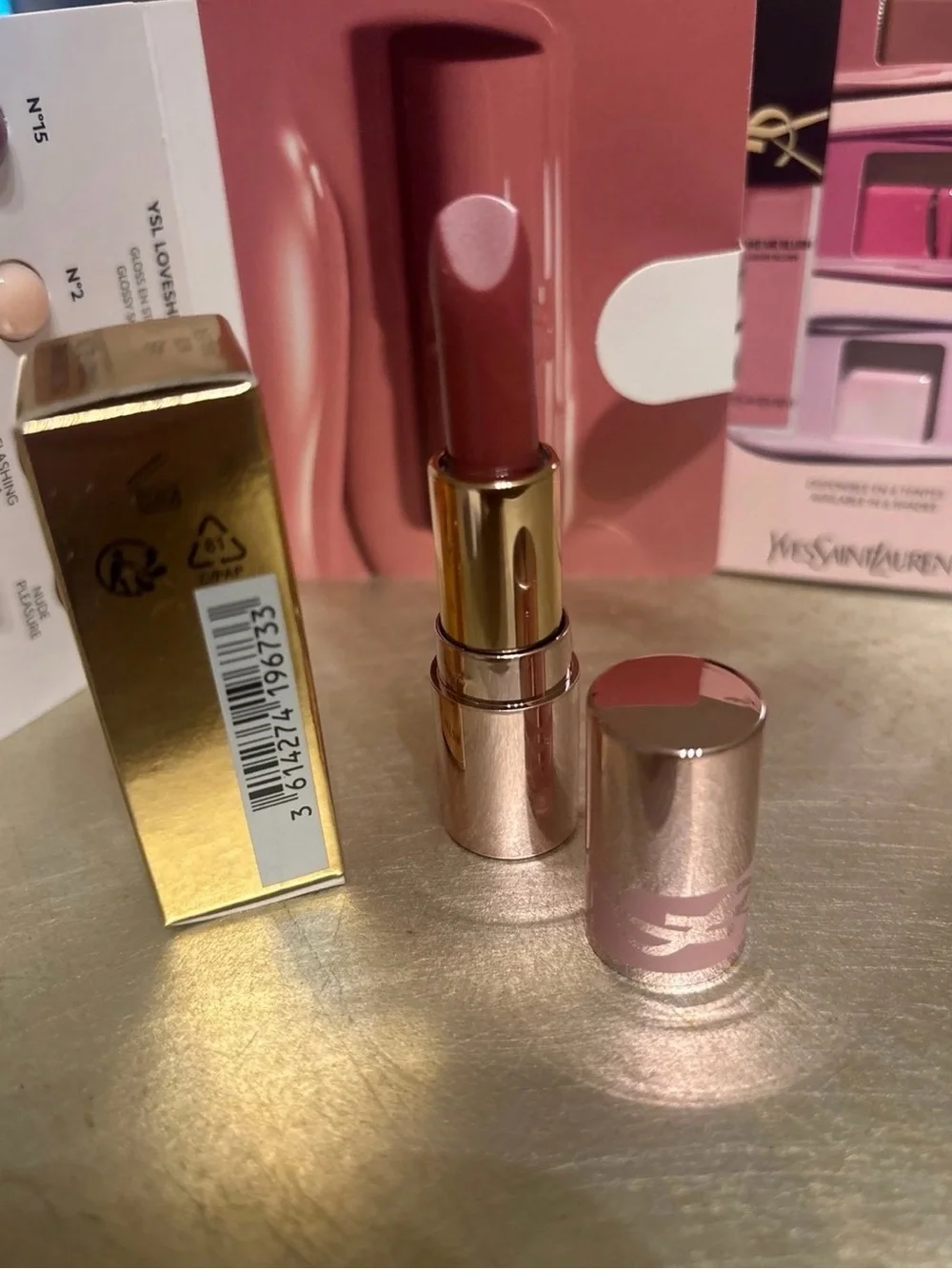 Yves Saint Laurent LoveShine Candy Glow Lipstick 44B Pink Nude Sheer